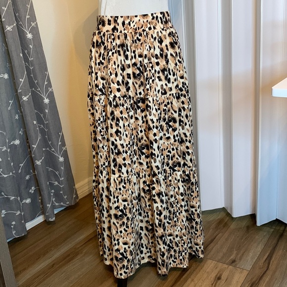 Ninexis Dresses & Skirts - Animal Print Layered Maxi Skirt 1010